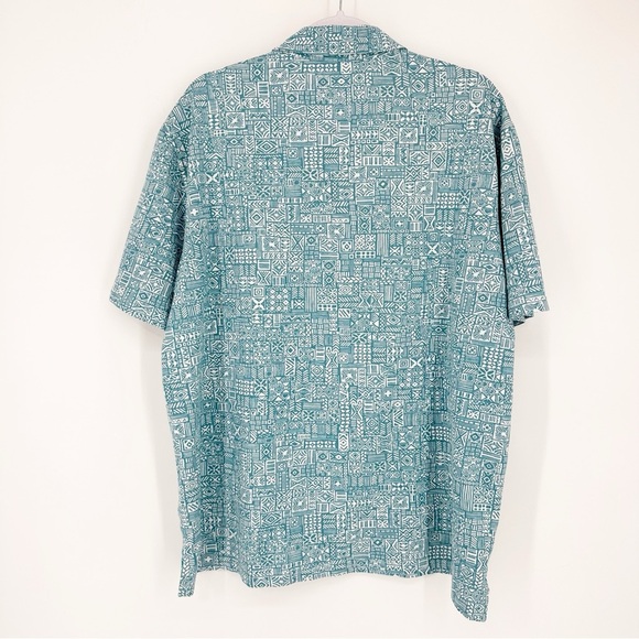 Tori Richard Jacquard Blue Polo Tradewind Technology - Picture 5 of 6